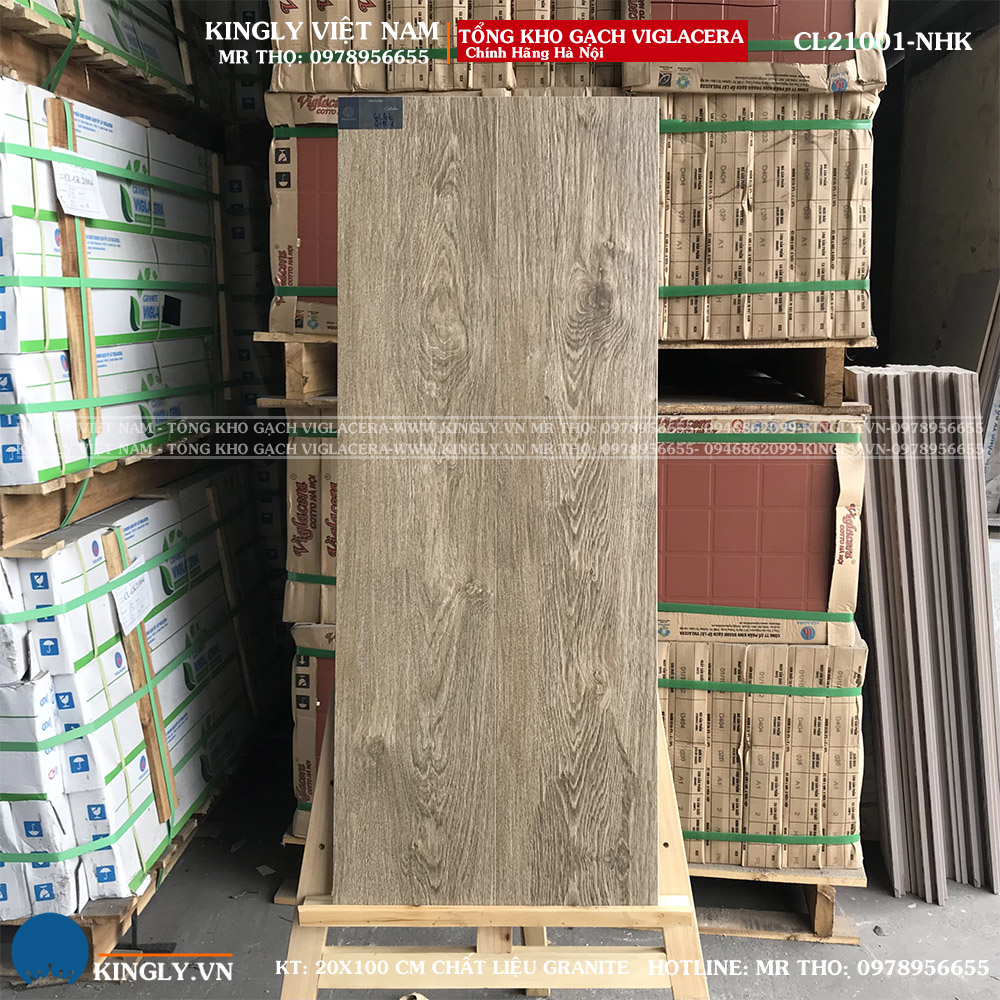 Gạch giả gỗ Viglacera 20x100 CLGK21001 Loại 1